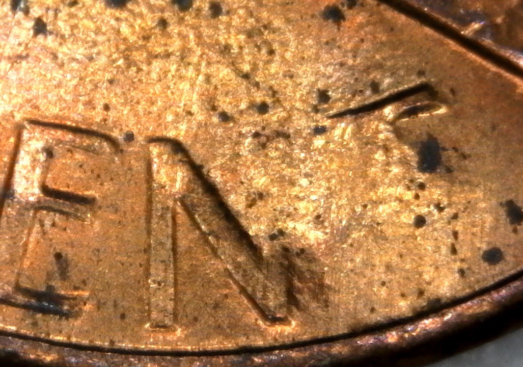 1982-P-Small-Date-Lincoln-Memorial-Cent-With-Nice-Struck-Through!